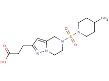 3-{5-[(4-methyl-1-piperidinyl)sulfonyl]-4,5,6,7-tetrahydropyrazolo[1,5-a]pyrazin-2-yl}propanoic acid