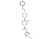 (3R*,4R*)-1-[(1-methyl-1H-pyrrol-3-yl)acetyl]-4-[4-(2-phenylethyl)-1-piperazinyl]-3-piperidinol