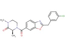 (3S*)-4-{[2-(3-chlorobenzyl)-1,3-benzoxazol-6-yl]carbonyl}-1,3-dimethyl-2-piperazinone