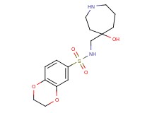 N-[(4-hydroxy-4-azepanyl)methyl]-2,3-dihydro-1,4-benzodioxine-6-sulfonamide hydrochloride
