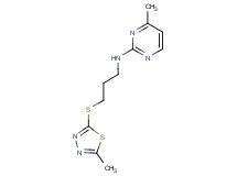 4-methyl-N-{3-[(5-methyl-1,3,4-thiadiazol-2-yl)thio]propyl}pyrimidin-2-amine