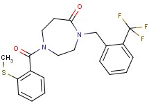 1-[2-(methylthio)benzoyl]-4-[2-(trifluoromethyl)benzyl]-1,4-diazepan-5-one