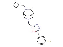 (1S*,5R*)-6-(cyclobutylmethyl)-3-{[5-(3-fluorophenyl)-1,3,4-oxadiazol-2-yl]methyl}-3,6-diazabicyclo[3.2.2]nonane
