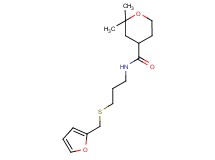 N-{3-[(2-furylmethyl)thio]propyl}-2,2-dimethyltetrahydro-2H-pyran-4-carboxamide