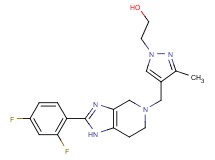2-(4-{[2-(2,4-difluorophenyl)-1,4,6,7-tetrahydro-5H-imidazo[4,5-c]pyridin-5-yl]methyl}-3-methyl-1H-pyrazol-1-yl)ethanol