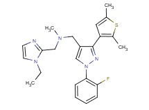 1-[3-(2,5-dimethyl-3-thienyl)-1-(2-fluorophenyl)-1H-pyrazol-4-yl]-N-[(1-ethyl-1H-imidazol-2-yl)methyl]-N-methylmethanamine