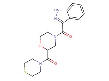 3-{[2-(4-thiomorpholinylcarbonyl)-4-morpholinyl]carbonyl}-1H-indazole