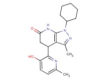 1-cyclohexyl-4-(3-hydroxy-6-methylpyridin-2-yl)-3-methyl-1,4,5,7-tetrahydro-6H-pyrazolo[3,4-b]pyridin-6-one