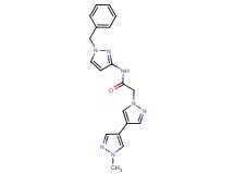 N-(1-benzyl-1H-pyrazol-3-yl)-2-(1'-methyl-1H,1'H-4,4'-bipyrazol-1-yl)acetamide