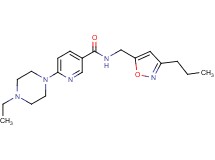 6-(4-ethyl-1-piperazinyl)-N-[(3-propyl-5-isoxazolyl)methyl]nicotinamide