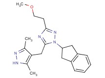 1-(2,3-dihydro-1H-inden-2-yl)-5-[(3,5-dimethyl-1H-pyrazol-4-yl)methyl]-3-(2-methoxyethyl)-1H-1,2,4-triazole
