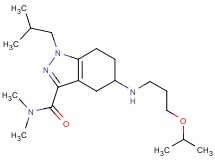 1-isobutyl-5-[(3-isopropoxypropyl)amino]-N,N-dimethyl-4,5,6,7-tetrahydro-1H-indazole-3-carboxamide