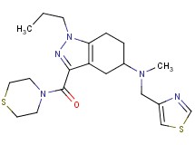 N-methyl-1-propyl-N-(1,3-thiazol-4-ylmethyl)-3-(4-thiomorpholinylcarbonyl)-4,5,6,7-tetrahydro-1H-indazol-5-amine