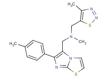N-methyl-1-[6-(4-methylphenyl)imidazo[2,1-b][1,3]thiazol-5-yl]-N-[(4-methyl-1,2,3-thiadiazol-5-yl)methyl]methanamine
