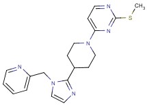 2-(methylthio)-4-{4-[1-(2-pyridinylmethyl)-1H-imidazol-2-yl]-1-piperidinyl}pyrimidine