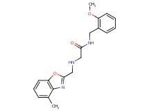 N-(2-methoxybenzyl)-2-{[(4-methyl-1,3-benzoxazol-2-yl)methyl]amino}acetamide