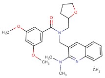 N-{[2-(dimethylamino)-8-methyl-3-quinolinyl]methyl}-3,5-dimethoxy-N-(tetrahydro-2-furanylmethyl)benzamide