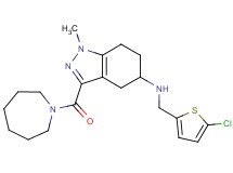 3-(1-azepanylcarbonyl)-N-[(5-chloro-2-thienyl)methyl]-1-methyl-4,5,6,7-tetrahydro-1H-indazol-5-amine