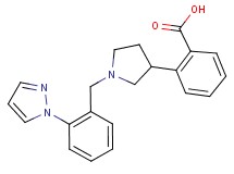 2-{1-[2-(1H-pyrazol-1-yl)benzyl]-3-pyrrolidinyl}benzoic acid