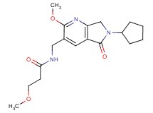 N-[(6-cyclopentyl-2-methoxy-5-oxo-6,7-dihydro-5H-pyrrolo[3,4-b]pyridin-3-yl)methyl]-3-methoxypropanamide