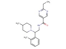 2-ethyl-N-[2-(2-methylphenyl)-2-(4-methyl-1-piperidinyl)ethyl]-5-pyrimidinecarboxamide