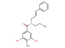 3,5-dihydroxy-4-methyl-N-[(2E)-3-phenylprop-2-en-1-yl]-N-propylbenzamide