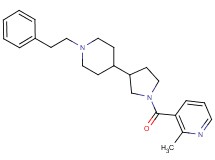 2-methyl-3-({3-[1-(2-phenylethyl)-4-piperidinyl]-1-pyrrolidinyl}carbonyl)pyridine