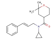 N-cyclopropyl-2,2-dimethyl-N-[(2E)-3-phenylprop-2-en-1-yl]tetrahydro-2H-pyran-4-carboxamide