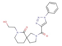 7-(2-hydroxyethyl)-2-[(1-phenyl-1H-1,2,3-triazol-4-yl)carbonyl]-2,7-diazaspiro[4.5]decan-6-one