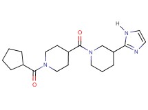 1-{[1-(cyclopentylcarbonyl)-4-piperidinyl]carbonyl}-3-(1H-imidazol-2-yl)piperidine