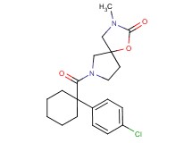 7-{[1-(4-chlorophenyl)cyclohexyl]carbonyl}-3-methyl-1-oxa-3,7-diazaspiro[4.4]nonan-2-one