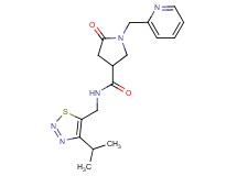 N-[(4-isopropyl-1,2,3-thiadiazol-5-yl)methyl]-5-oxo-1-(pyridin-2-ylmethyl)pyrrolidine-3-carboxamide