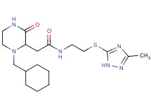 2-[1-(cyclohexylmethyl)-3-oxo-2-piperazinyl]-N-{2-[(3-methyl-1H-1,2,4-triazol-5-yl)thio]ethyl}acetamide