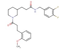 N-(3,4-difluorobenzyl)-3-{1-[3-(2-methoxyphenyl)propanoyl]-3-piperidinyl}propanamide