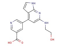 5-{6-[(2-hydroxyethyl)amino]-1H-pyrrolo[2,3-b]pyridin-4-yl}nicotinic acid