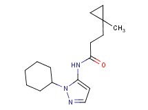N-(1-cyclohexyl-1H-pyrazol-5-yl)-3-(1-methylcyclopropyl)propanamide