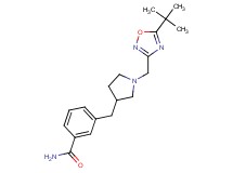 3-({1-[(5-tert-butyl-1,2,4-oxadiazol-3-yl)methyl]pyrrolidin-3-yl}methyl)benzamide