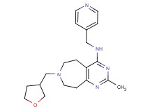 2-methyl-N-(pyridin-4-ylmethyl)-7-(tetrahydrofuran-3-ylmethyl)-6,7,8,9-tetrahydro-5H-pyrimido[4,5-d]azepin-4-amine
