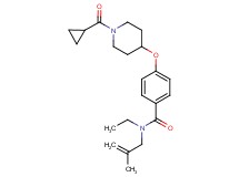 4-{[1-(cyclopropylcarbonyl)-4-piperidinyl]oxy}-N-ethyl-N-(2-methyl-2-propen-1-yl)benzamide