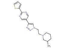 5-{1-[2-(3-methylpiperidin-1-yl)ethyl]-1H-1,2,3-triazol-4-yl}-2-(2-thienyl)pyrimidine