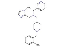 1-[1-(2-methylbenzyl)-4-piperidinyl]-N-[(1-methyl-1H-imidazol-2-yl)methyl]-N-(3-pyridinylmethyl)methanamine