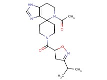 5-acetyl-1'-[(3-isopropyl-4,5-dihydroisoxazol-5-yl)carbonyl]-1,5,6,7-tetrahydrospiro[imidazo[4,5-c]pyridine-4,4'-piperidine]
