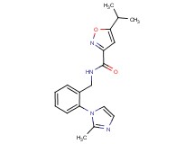 5-isopropyl-N-[2-(2-methyl-1H-imidazol-1-yl)benzyl]isoxazole-3-carboxamide