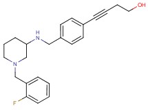 4-[4-({[1-(2-fluorobenzyl)-3-piperidinyl]amino}methyl)phenyl]-3-butyn-1-ol