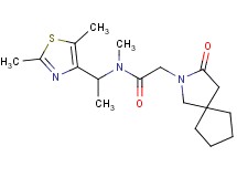 N-[1-(2,5-dimethyl-1,3-thiazol-4-yl)ethyl]-N-methyl-2-(3-oxo-2-azaspiro[4.4]non-2-yl)acetamide