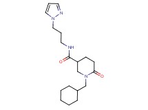 1-(cyclohexylmethyl)-6-oxo-N-[3-(1H-pyrazol-1-yl)propyl]-3-piperidinecarboxamide