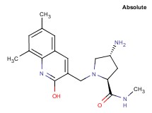 (2S,4R)-4-amino-1-[(2-hydroxy-6,8-dimethyl-3-quinolinyl)methyl]-N-methyl-2-pyrrolidinecarboxamide