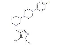 1-{1-[(1,5-dimethyl-1H-pyrazol-4-yl)methyl]-3-piperidinyl}-4-(4-fluorophenyl)piperazine
