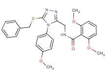 N-{[5-(benzylthio)-4-(4-methoxyphenyl)-4H-1,2,4-triazol-3-yl]methyl}-2,6-dimethoxybenzamide