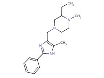 2-ethyl-1-methyl-4-[(5-methyl-2-phenyl-1H-imidazol-4-yl)methyl]piperazine bis(trifluoroacetate)